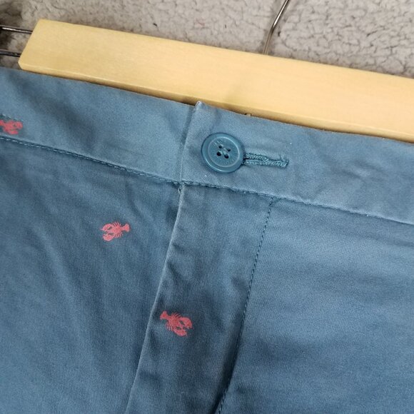 Lot Magellan Chino Shorts Women's 14 Lobsters & Texas Flag 4" Casual Summer Blue - Picture 4 of 16